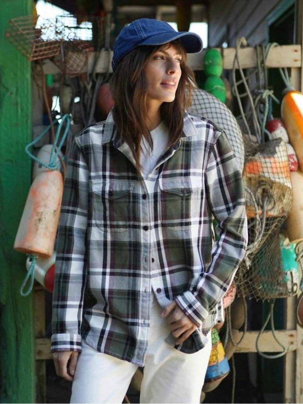 NWT Outerknown Blanket Shirt Plaid Heavyweight Flannel XS (Flaw)
